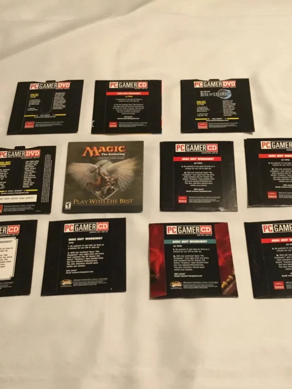 PC Gamer Demo Disc Lot Of 11 CDs More Vintage: WoW, CoD2, Battle Field, Star War